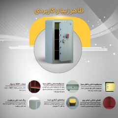 گاوصندوق ضد سرقت و نسوز 1000 سدید با قفل PRO
