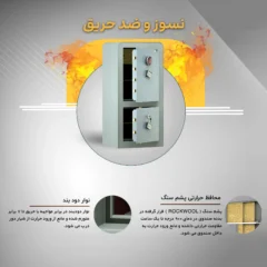 گاوصندوق دوطبقه نسوز سدید مدل 1000