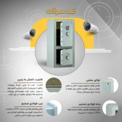 گاوصندوق اداری ضدسرقت دوطبقه مدل 1000D سدید