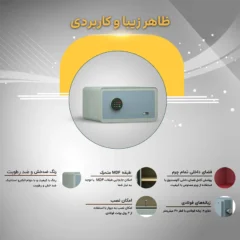 گاوصندوق شیک و قابل نصب در دیوار مدل 460w