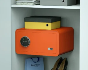 قرار گرفتن گاوصندوق خانگی یا سیف باکس در داخل کمد و روی دیوار سیف باکس هتلی و خانگی مدل 430wft