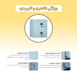 ویزگی کاربردی و زیبایی فایل اداری دو کشو سدید