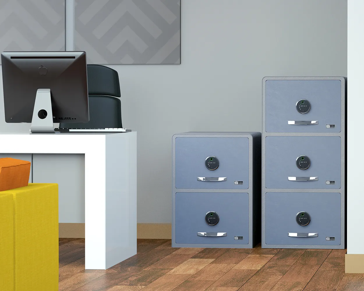 two and three sadid office drawer فایل ادرای دو کشو بایگانی سدید با قفل ftac