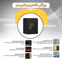 ویژگی ظاهری و کاربردی در گاوصندوق کوچک خانگی 550 سدید