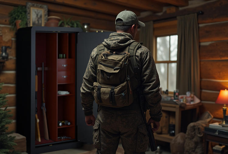 گاوصندوق اسلحه برای اسلحه شکاری و مهمات