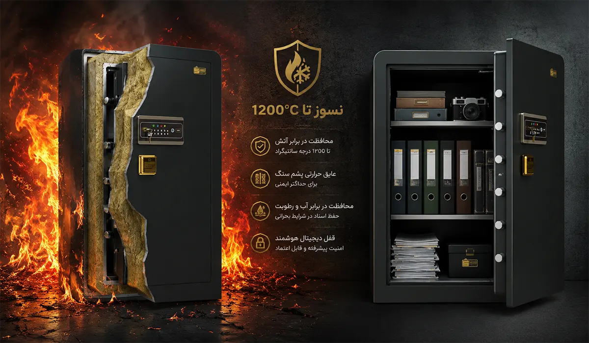 گاوصندوق ضدحریق سدید امنیتی برای بازار بزرگ تبریز